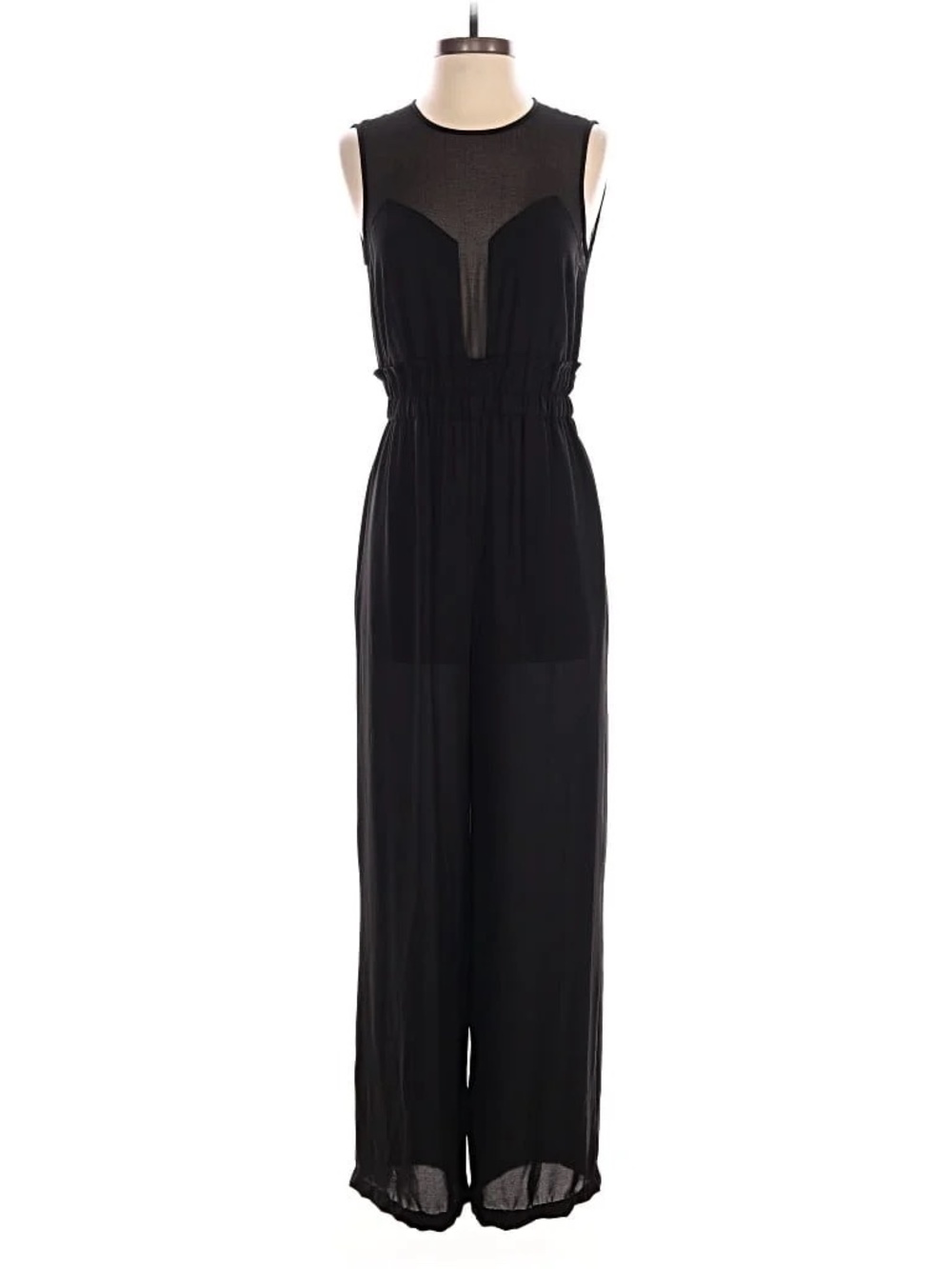 BCBG Sheer Panel Jumpsuit